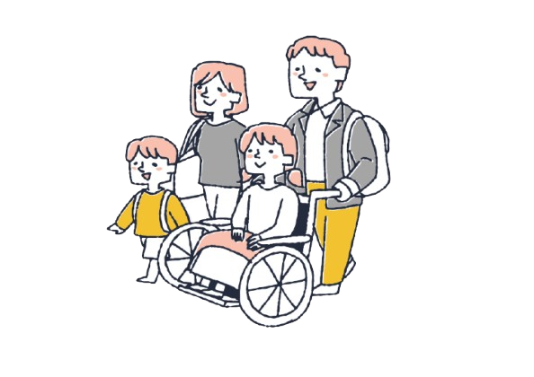 車いすで家族旅行