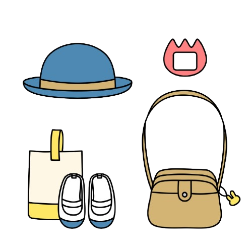 幼稚園男児の持ち物のイメージ