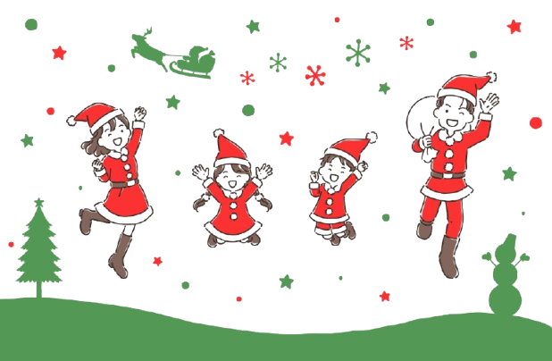家族でクリスマスのイメージ