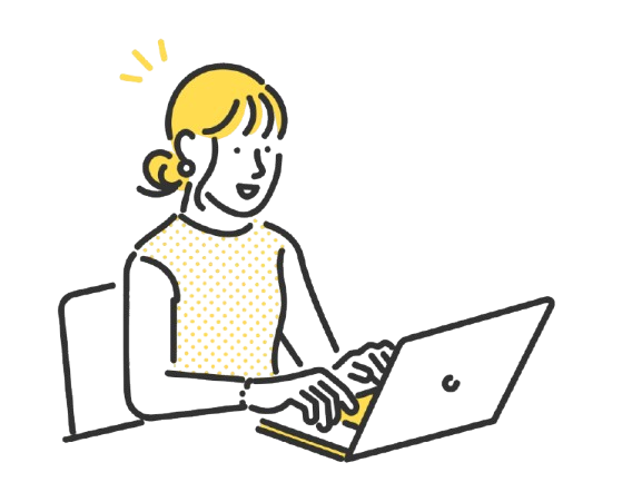 ノートPCを操作する女性のイメージ