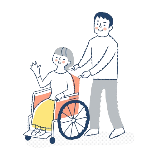 駅員‗車いすのイメージ 駅員‗車いすのイメージ