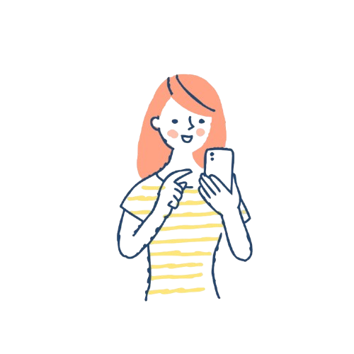 スマートフォンを操作している若い女性