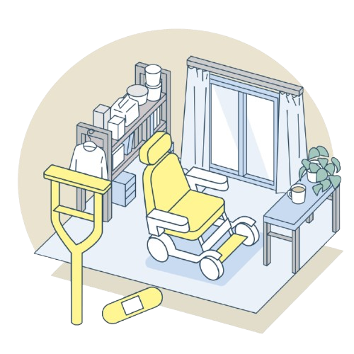 車椅子 一人暮らしのイメージ