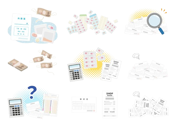 薬とお金のイメージ