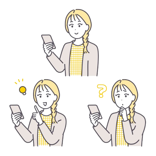 スマホを操作する女性のイメージ スマホを操作する女性のイメージ