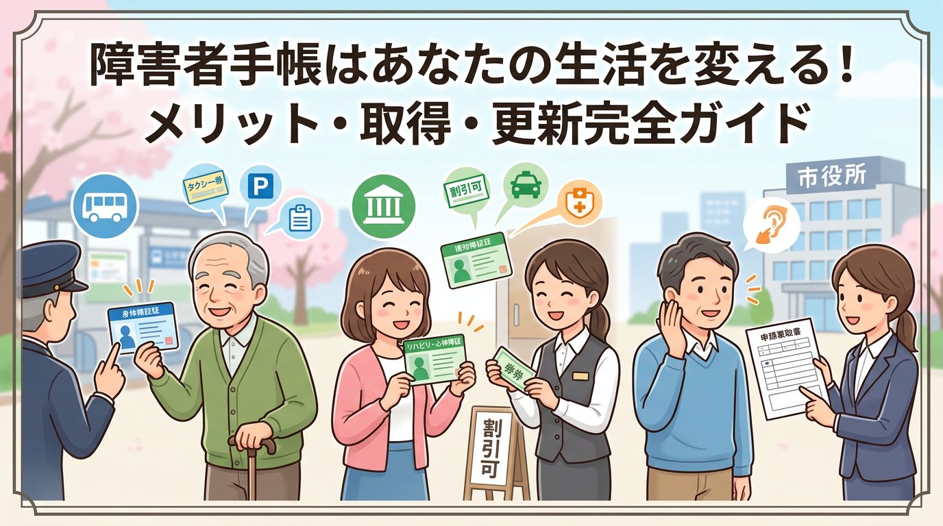 イメージ　障害者手帳はあなたの生活を変える！メリット・取得・更新完全ガイド