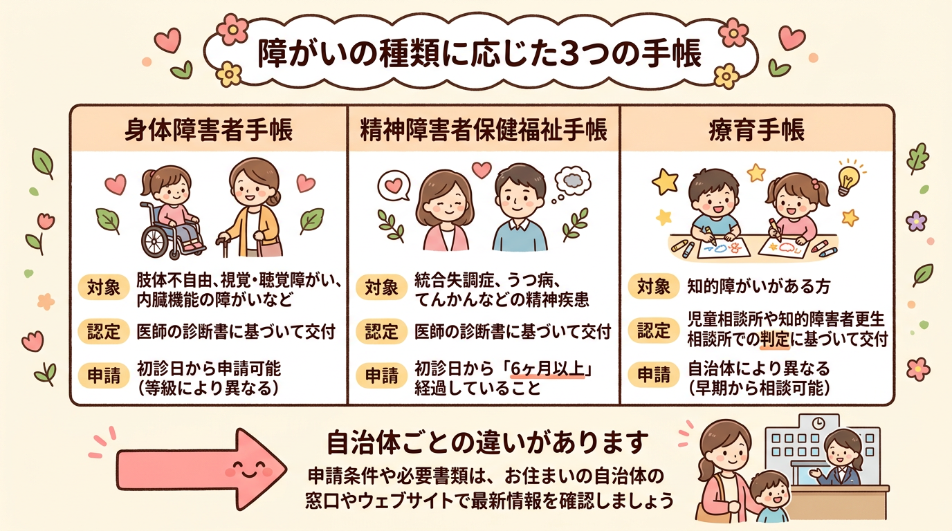 イメージ　障害者手帳の種類
