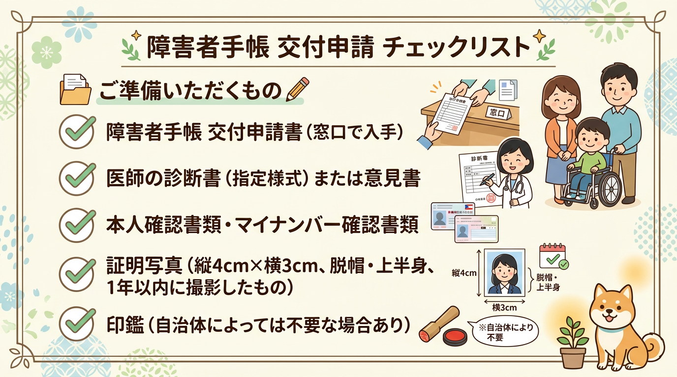 イメージ　障害者手帳 書類チェックリスト