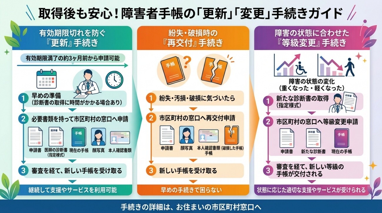イメージ　障害者手帳 変更ガイド