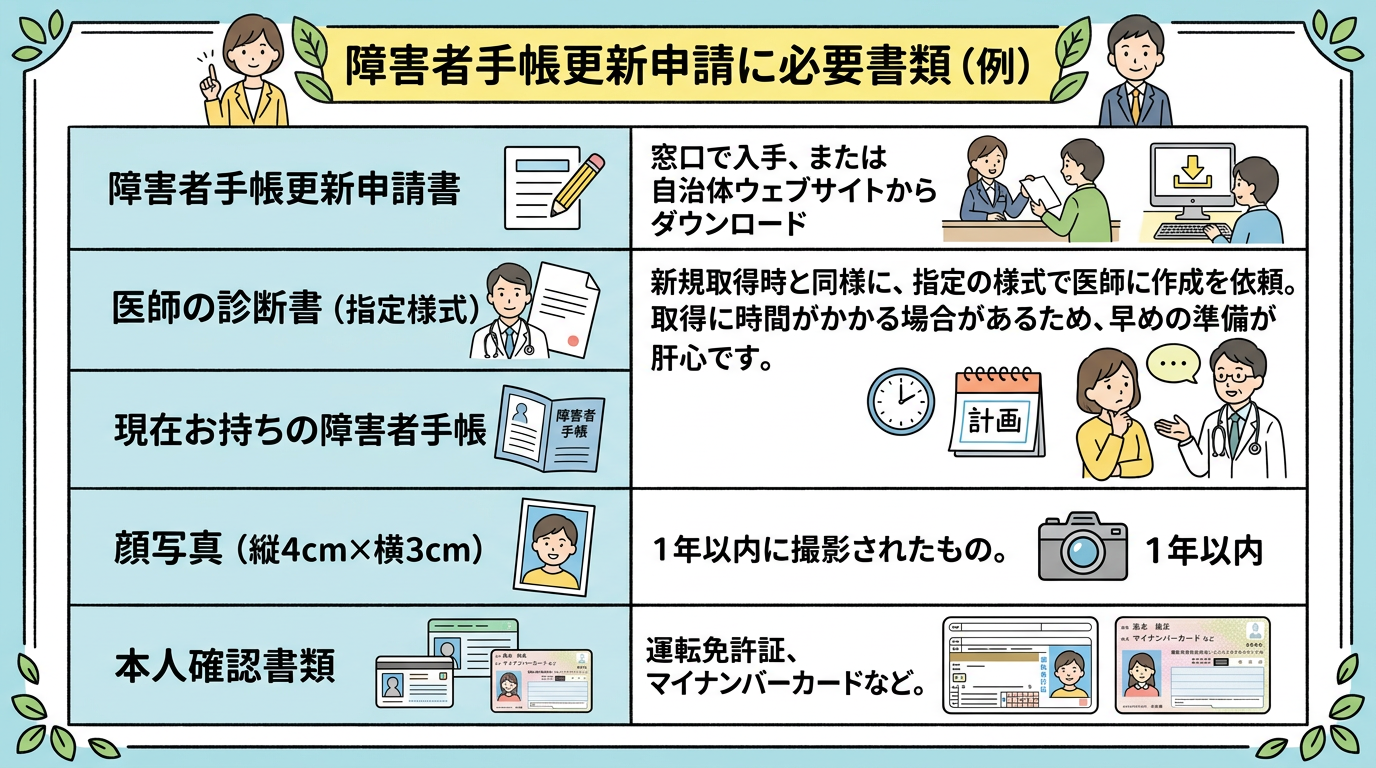 イメージ　障害者手帳更新