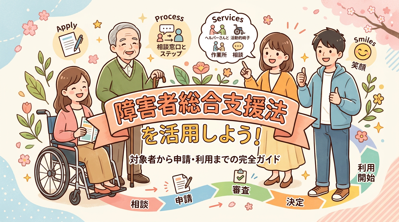障害者総合支援法を活用しよう!対象者から申請・利用までの完全ガイド イメージ イメージ 障害者総合支援法を活用しよう!対象者から申請・利用までの完全ガイド