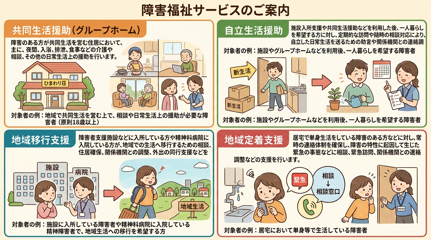 イメージ 地域での暮らしを支えるサービス イメージ 地域での暮らしを支えるサービス