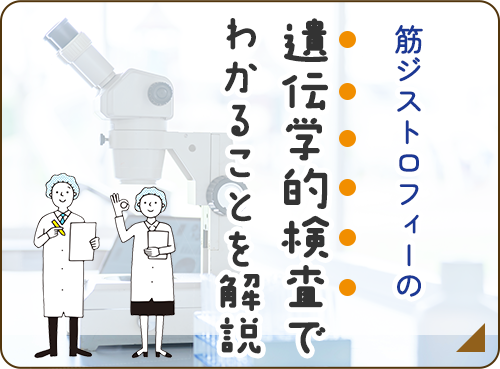 筋ジストロフィーの遺伝子学的検査 バナー 筋ジストロフィーの遺伝子学的検査 バナー