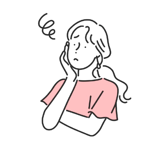 考える女性 イメージ